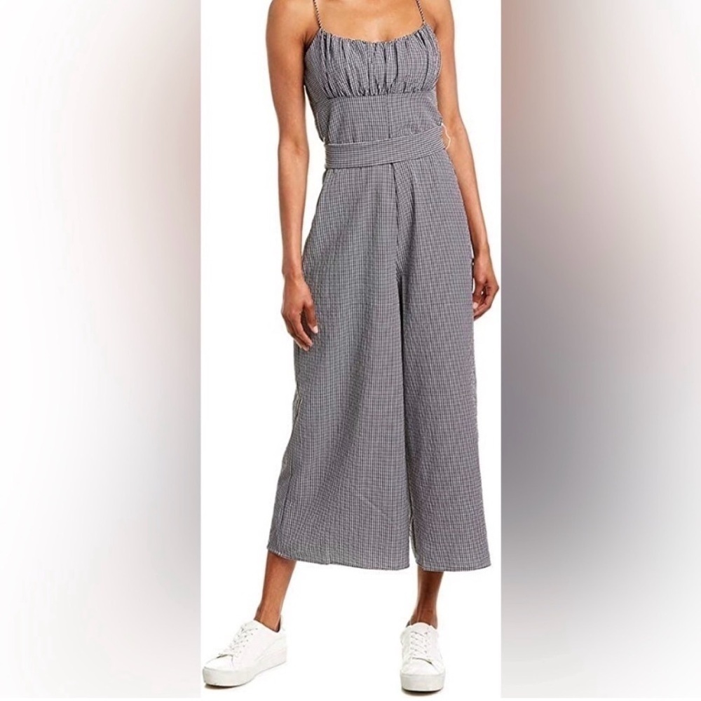 Jumpsuit Cropped Wide-Leg with Adjustable Straps!